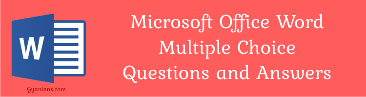 Microsoft Office Word Multiple Choice Questions And Answers In Hindi 