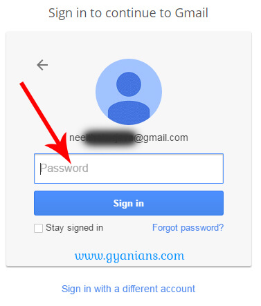 type gmail password