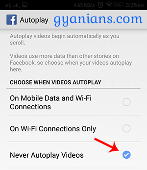 How to Disable Facebook Autoplay Videos and Audio on Android and PC step 4