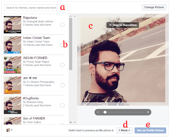 how to set Facebook Profile Picture Frame in hindi