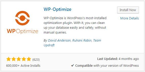 wp-optimize plugin for post revisions