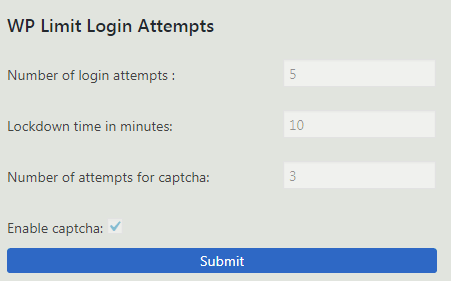 WP Limit Login Attempts Setting