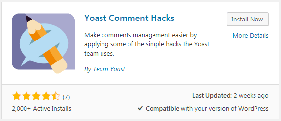 Yoast Comment Hacks Plugin