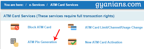 ATM Card Services