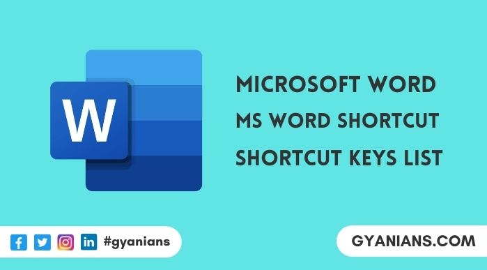 Ms Word All Shortcut Keys in Hindi