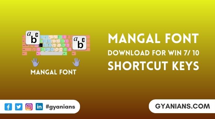 Mangal Font Download for Windows 10 और Mangal Font Keyboard Shortcut Key 